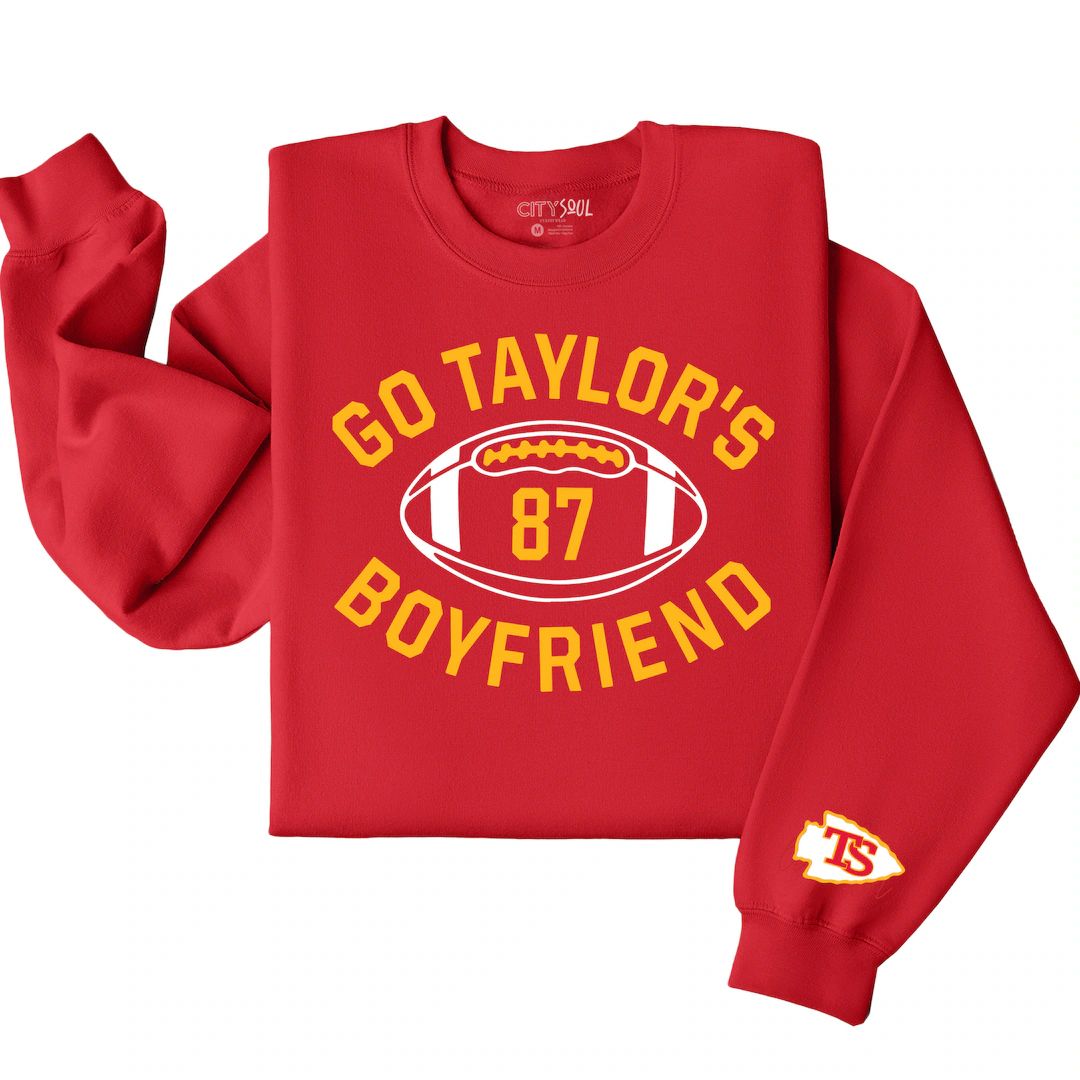 Funny Go Taylor's Boyfriend Shirt 87 Kansas City Football Shirt Travis Kelce Taylor Football Game... | Etsy (US)