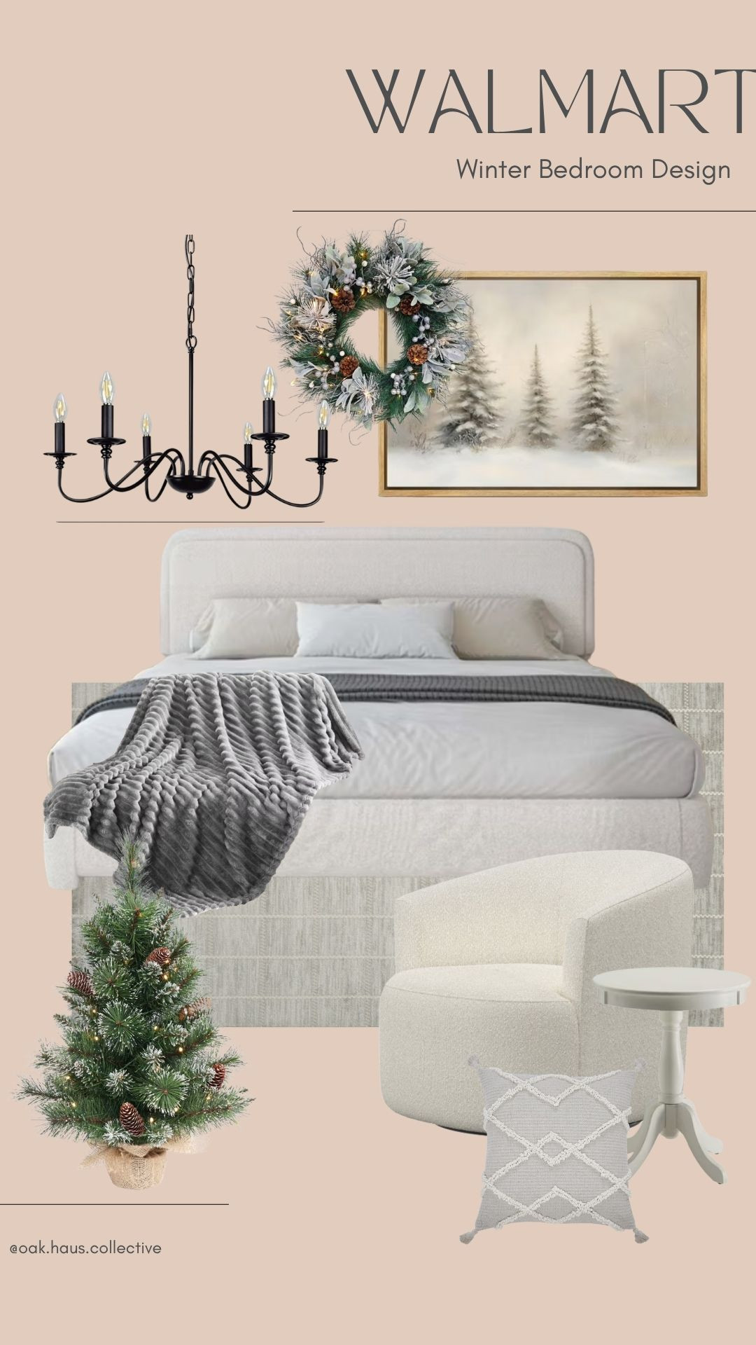 Walmart Winter Bedroom Design #walmart #walmartcreator #walmarthome #homedecor #interiordesign #bedroom 

 #LTKSeasonal #LTKHome #LTKStyleTip