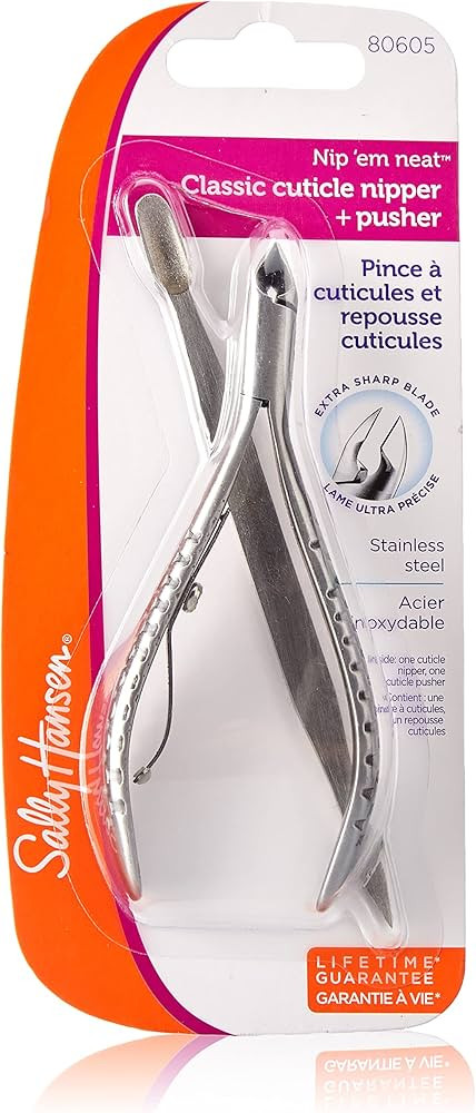 Sally Hansen Beauty Tools, Nip'em Neat-Cuticle Nipper, Pusher, Half Jaw, 1 count, Cuticle Cutter,... | Amazon (US)