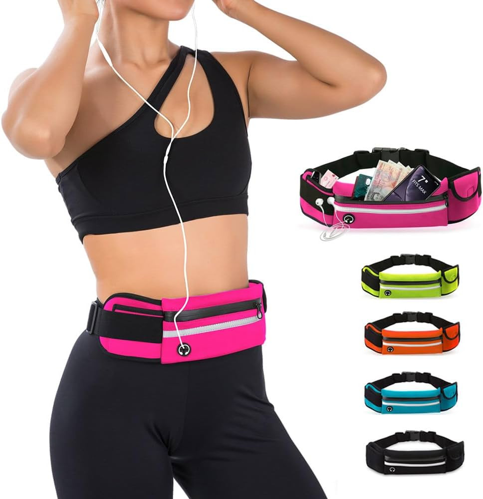 Jueachy Running Belts for Women Waterproof Fanny Pack Running Waist Pouch Phone holder Adjustable... | Amazon (US)