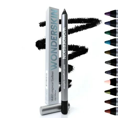 Wonderskin 1440 Longwear Black Eyeliner Pencil - Waterproof Sharpenable Black Eyeliner Pencil and Smudge Proof Eye Liner Pencils (Liquorice) C9 | Walmart (US)