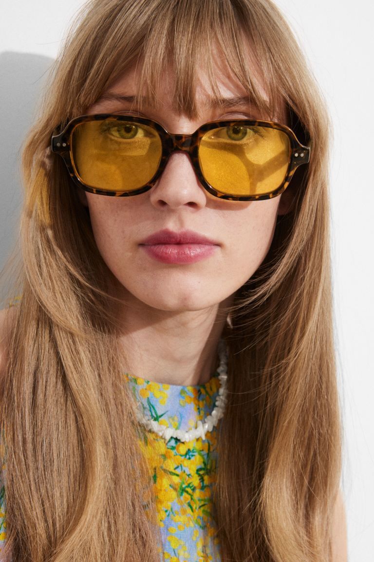 Rectangular Frame Sunglasses - Tortoise - Ladies | H&M GB | H&M (UK, MY, IN, SG, PH, TW, HK)
