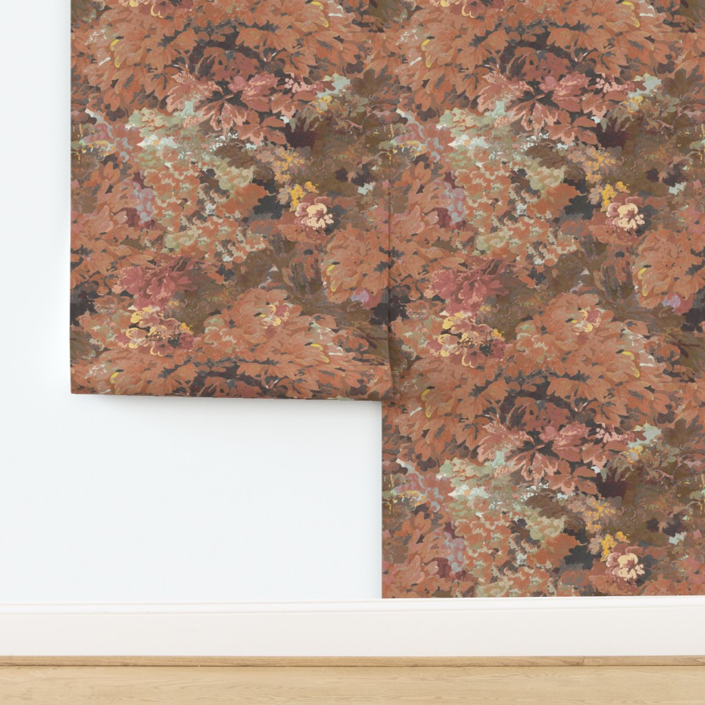 Heritage Charm - Botanical Tapestry - Autumn Orchard Wallpaper | Spoonflower | Spoonflower