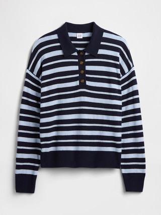 CashSoft Relaxed Sweater Polo Shirt | Gap Factory