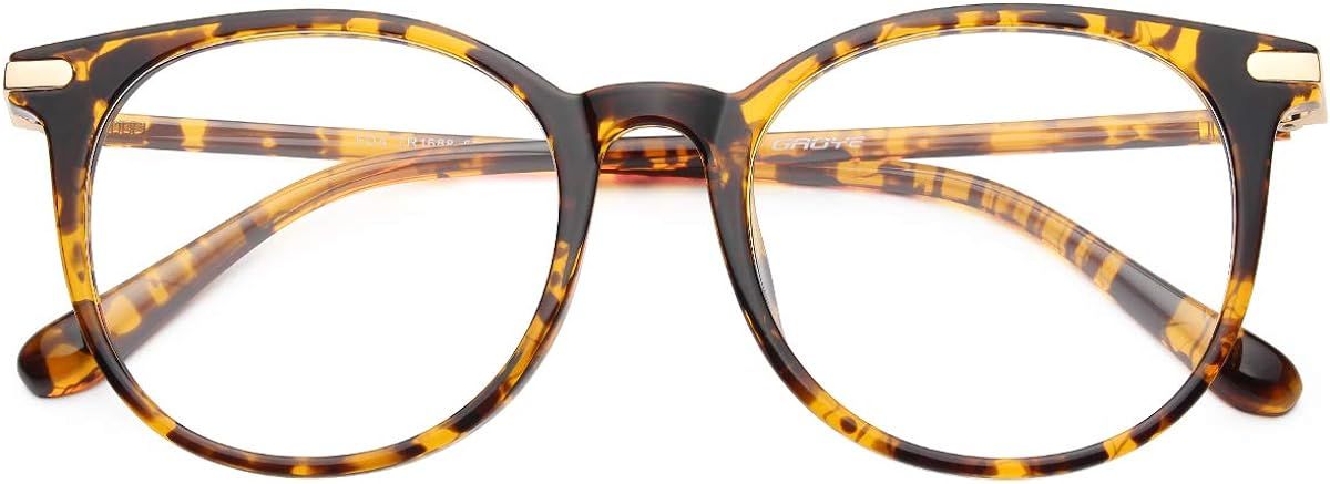 Gaoye Blue Light Blocking Glasses, Retro Round Eyewear Frame Anti UV400 Computer Glasses for Wome... | Amazon (US)
