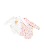 Newborn Girls 3pk Pumpkin Long Sleeve Bodysuits | Halloween | Marshalls | Marshalls
