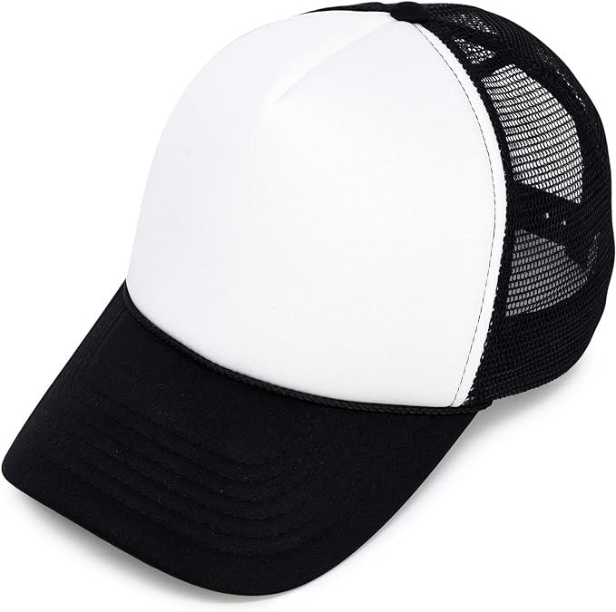 DALIX Two Tone Trucker Hat Summer Mesh Cap with Adjustable Snapback Strap | Amazon (US)