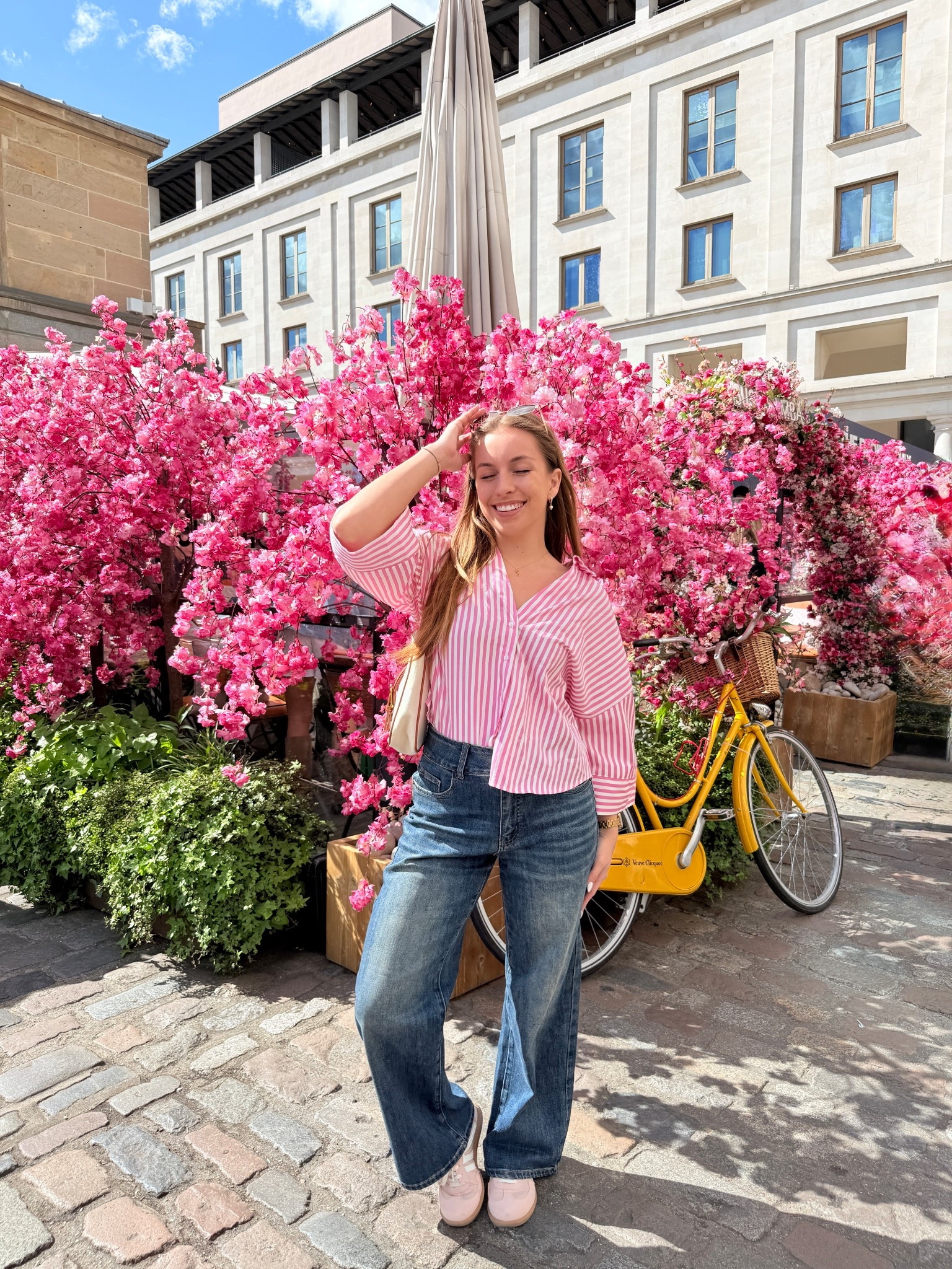 Pink striped outfit in London 🩷

#LTKootd #LTKTravel #LTKdayinmylife