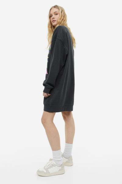 Oversized Printed Sweatshirt Dress | H&M (US + CA)
