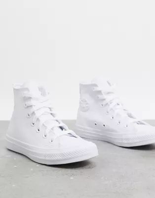 Converse – Chuck Taylor All Star – Knöchelturnschuhe aus weißem Leder | ASOS (Global)