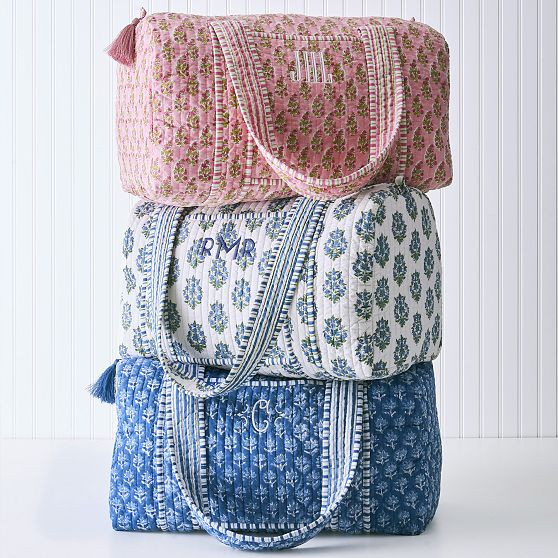 Block Print Quilted Overnighter | Mark and Graham