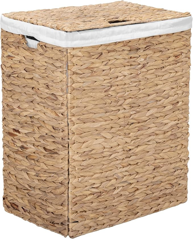 Seville Classics Premium Natural Handwoven Portable Laundry Bin Basket with Carrying Handles, Nat... | Amazon (US)
