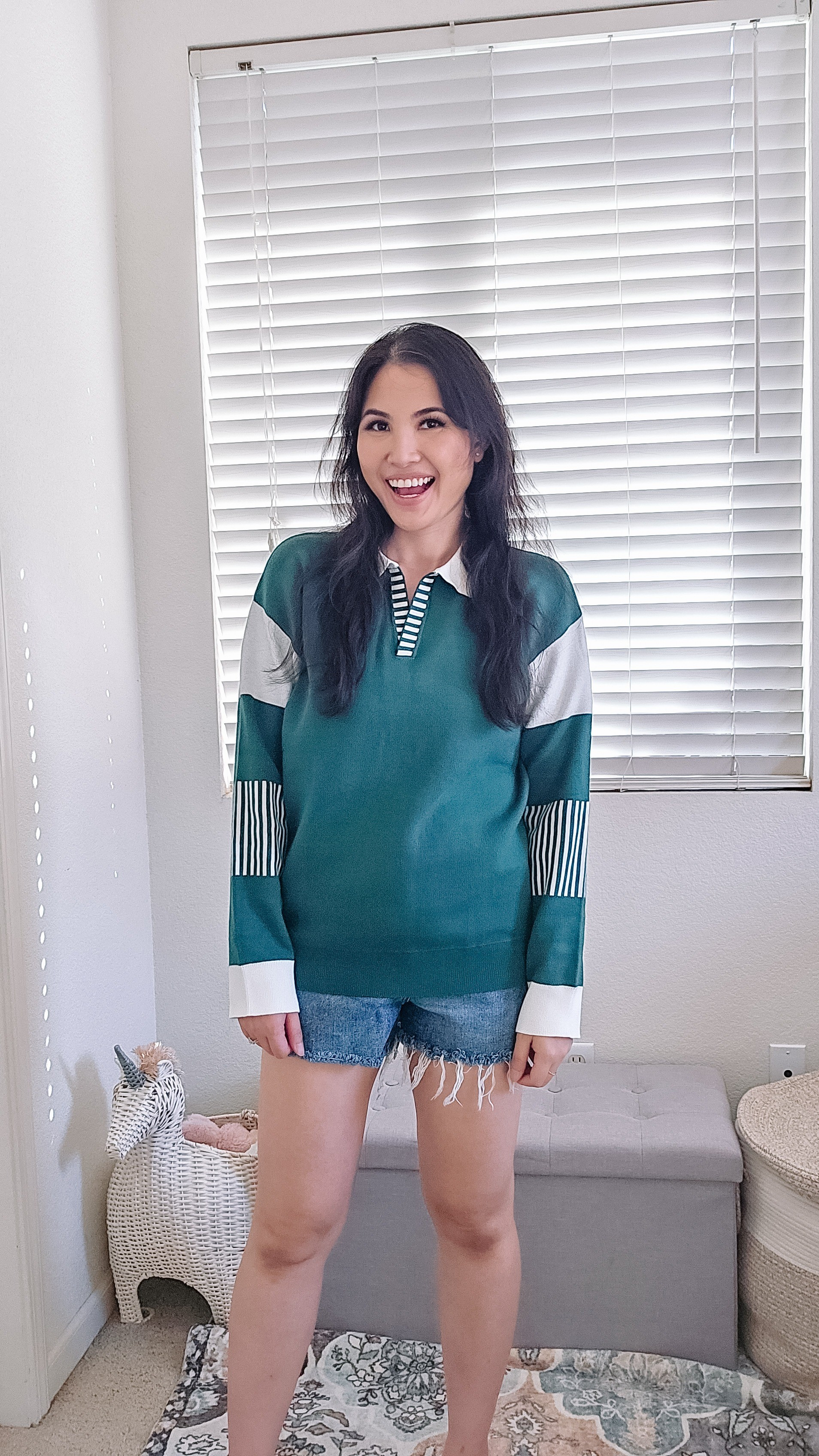 Green striped sweater 

#LTKHoliday #LTKSaleAlert #LTKStyleTip