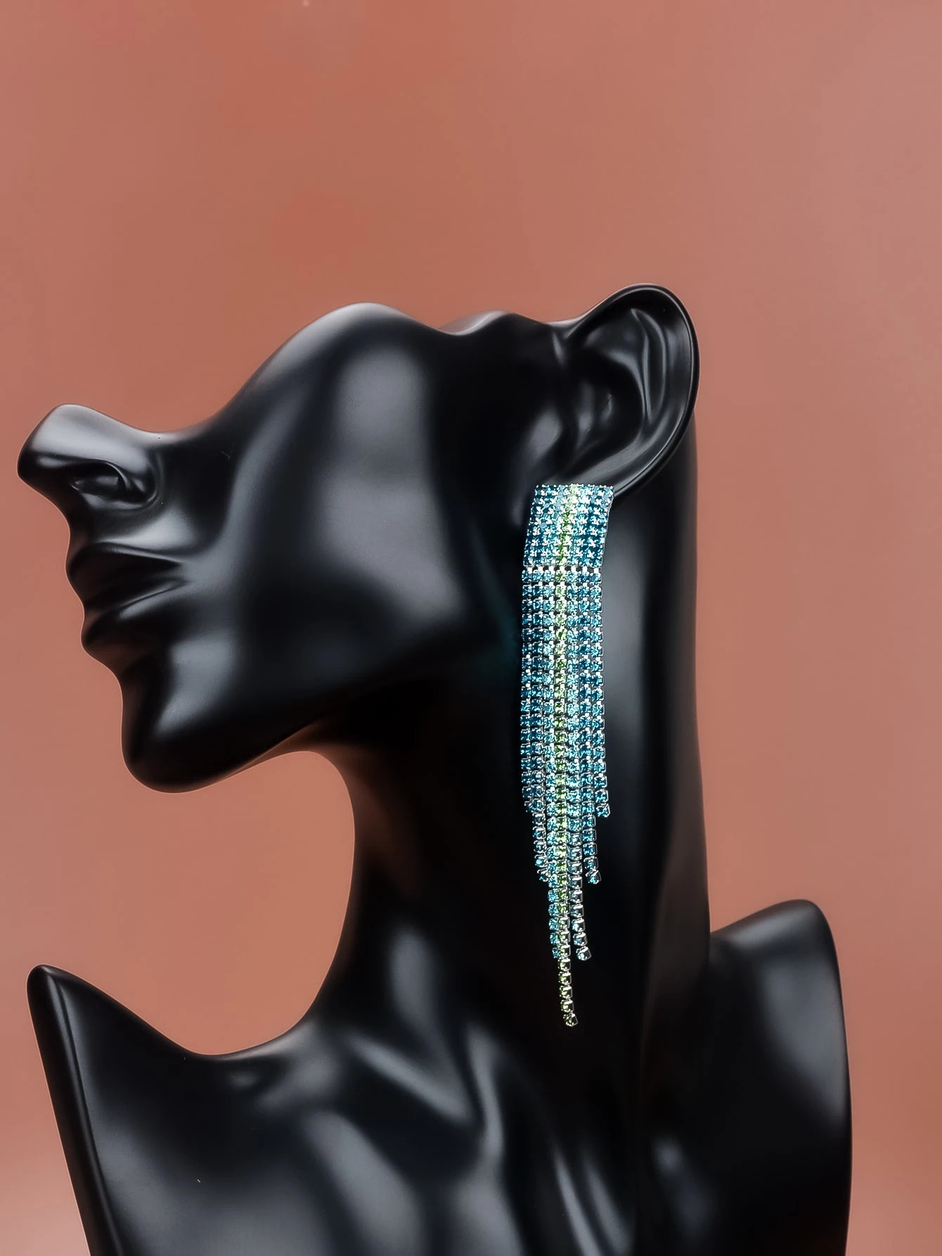 Rhinestone Tassel Decor Drop Earrings | SHEIN