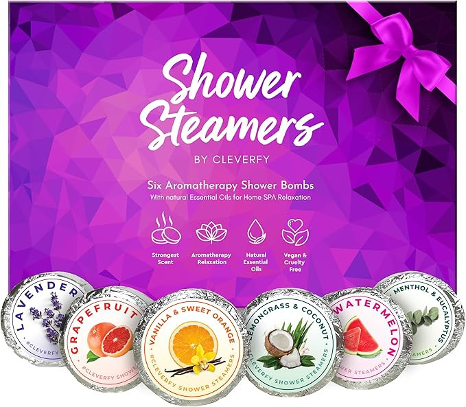 Cleverfy Shower Steamers Aromatherapy - Variety Pack of 6 Shower Bombs with Essential Oils. Self ... | Amazon (US)