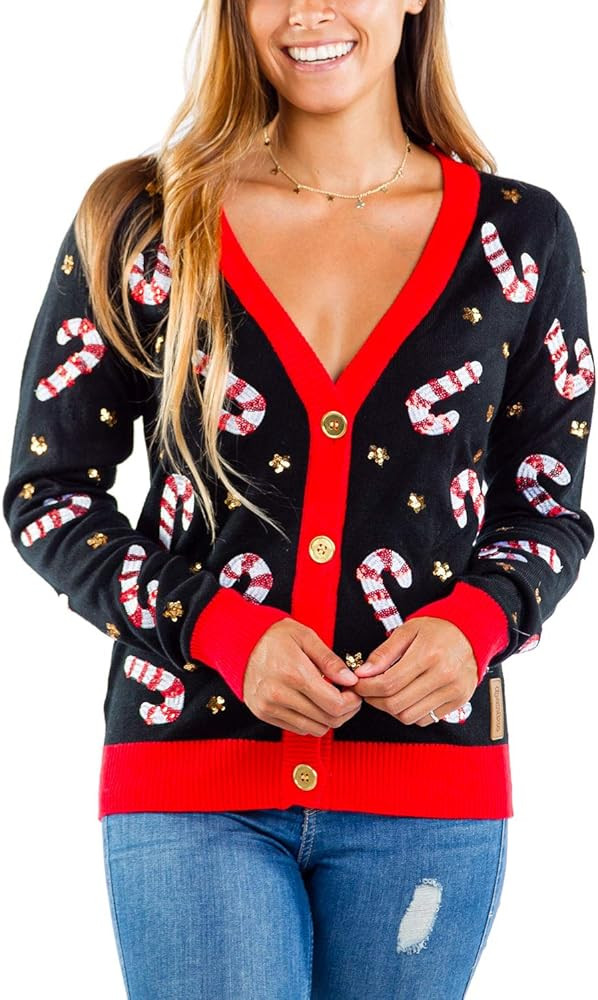Tipsy Elves Classic Cute Cardigan Ugly Christmas Sweaters for Women with Fun Patterns and Animals | Amazon (US)