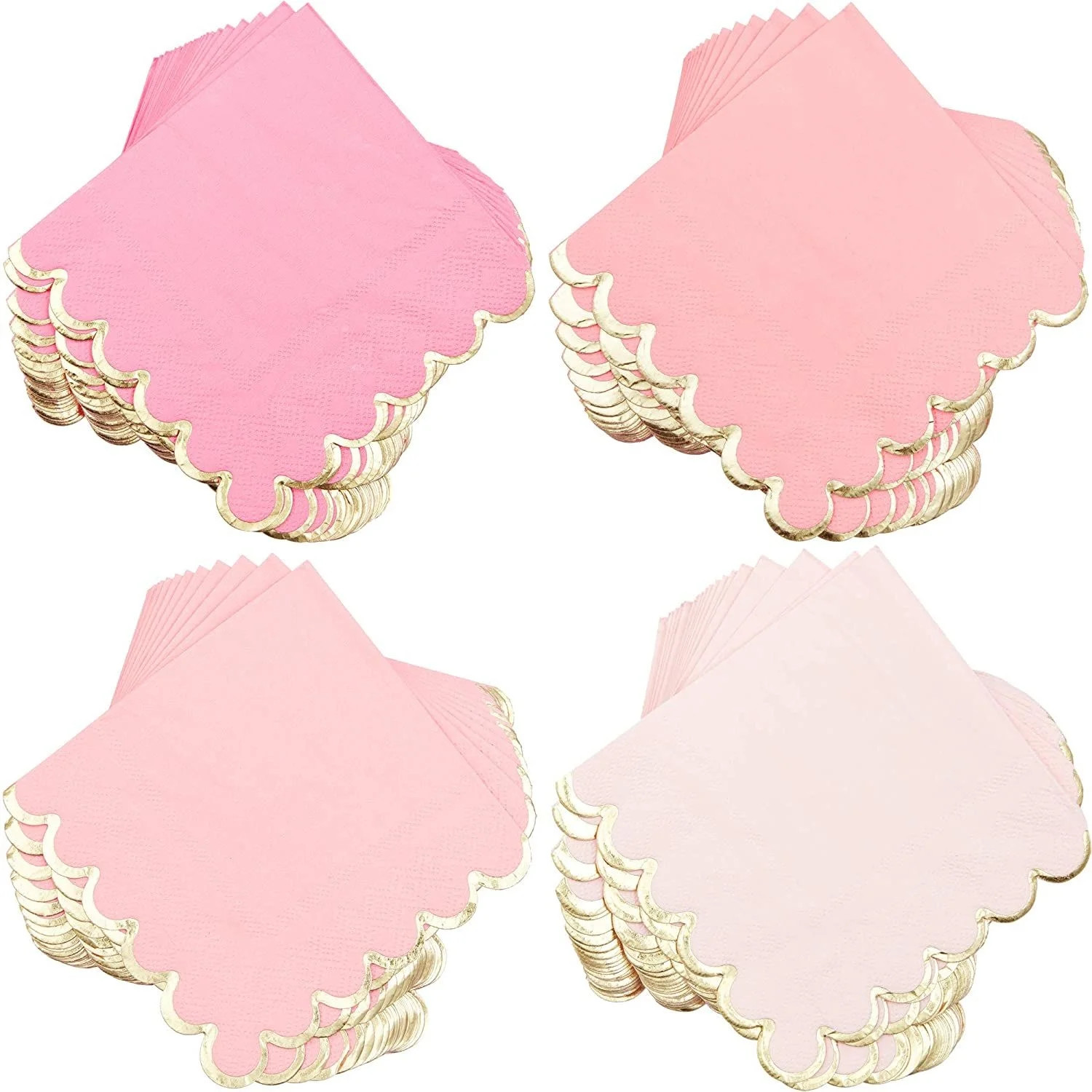 100 Pack Cocktail Napkins for Girl Baby Shower, Wedding, Birthday Party (5 x 5 in, Light Pink) - ... | Walmart (US)