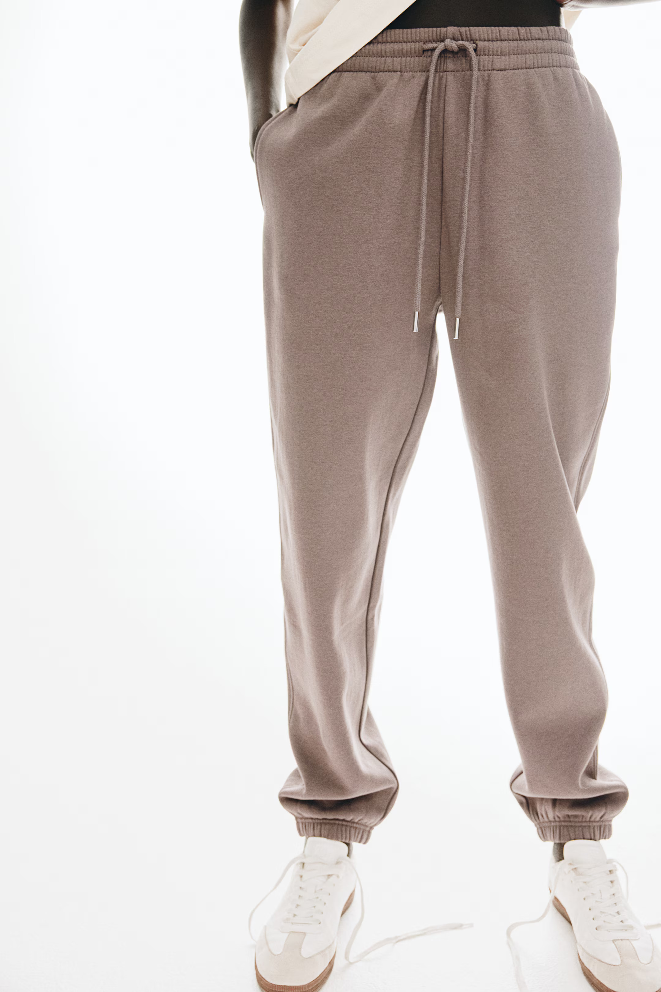 Cotton-blend Sweatpants - Dark taupe - Ladies | H&M US | H&M (US + CA)