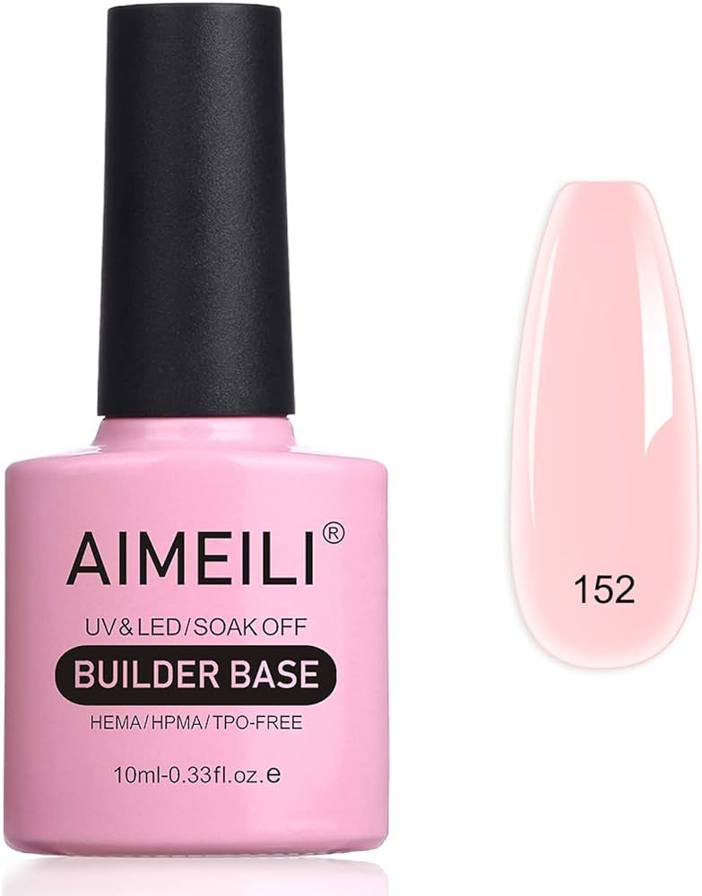 AIMEILI 5 in 1 Builder Base Nail Polish Gel, Strengthener Gel Nude Builder Nail Gel Hard Gel Nail... | Amazon (US)