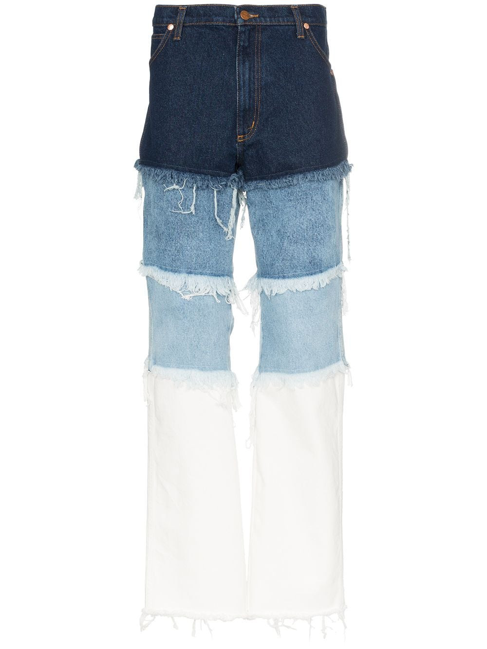 DUOltd distressed patchwork jeans - Blue | Farfetch Global