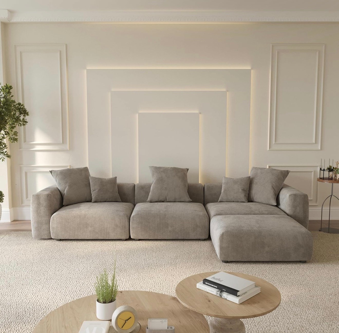 WJShome Cloud Couch Modular Sectional Sofa,141.73inch L Shaped Couch,Oversized Corduroy Couches with Ottoman and Pillows, Brown4 Seaters Cushion Covers Removable& Washable #modularcouch #couch #cloudcouch #livingroom #greycouch

#LTKHome