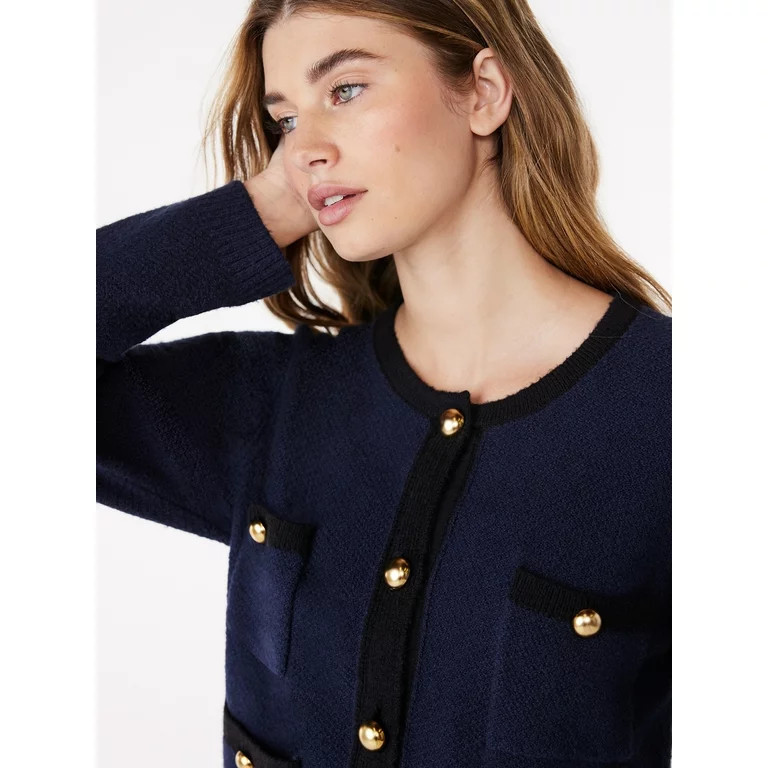 Free Assembly Women's Patch Pocket Cardigan Sweater, Midweight, Sizes XS-XXL Walmart Fashion Fall  | Walmart (US)