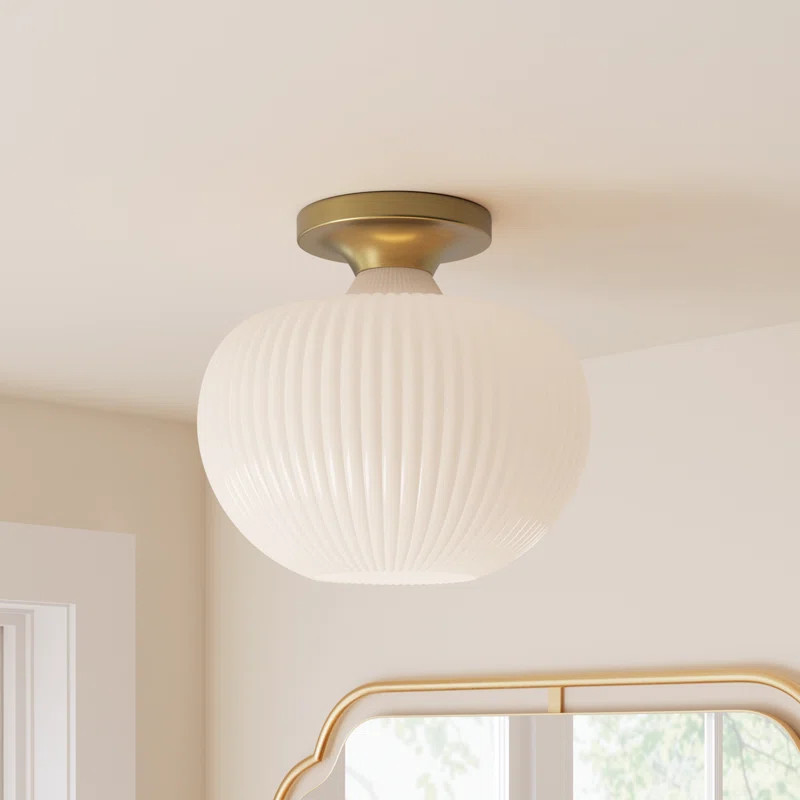 Collina Glass Semi Flush Mount | Wayfair North America