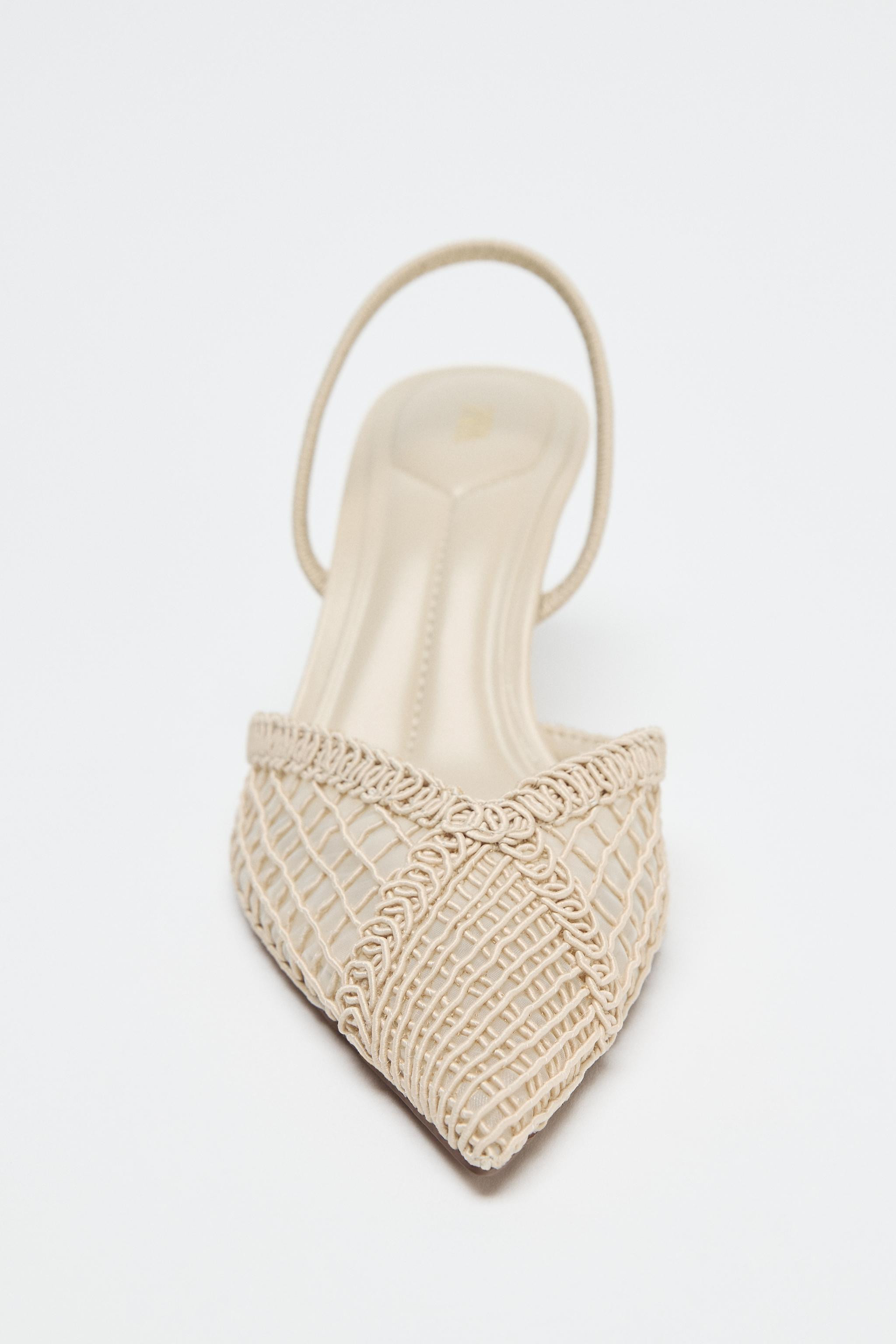 BRAIDED SLINGBACK HEELS | Zara US