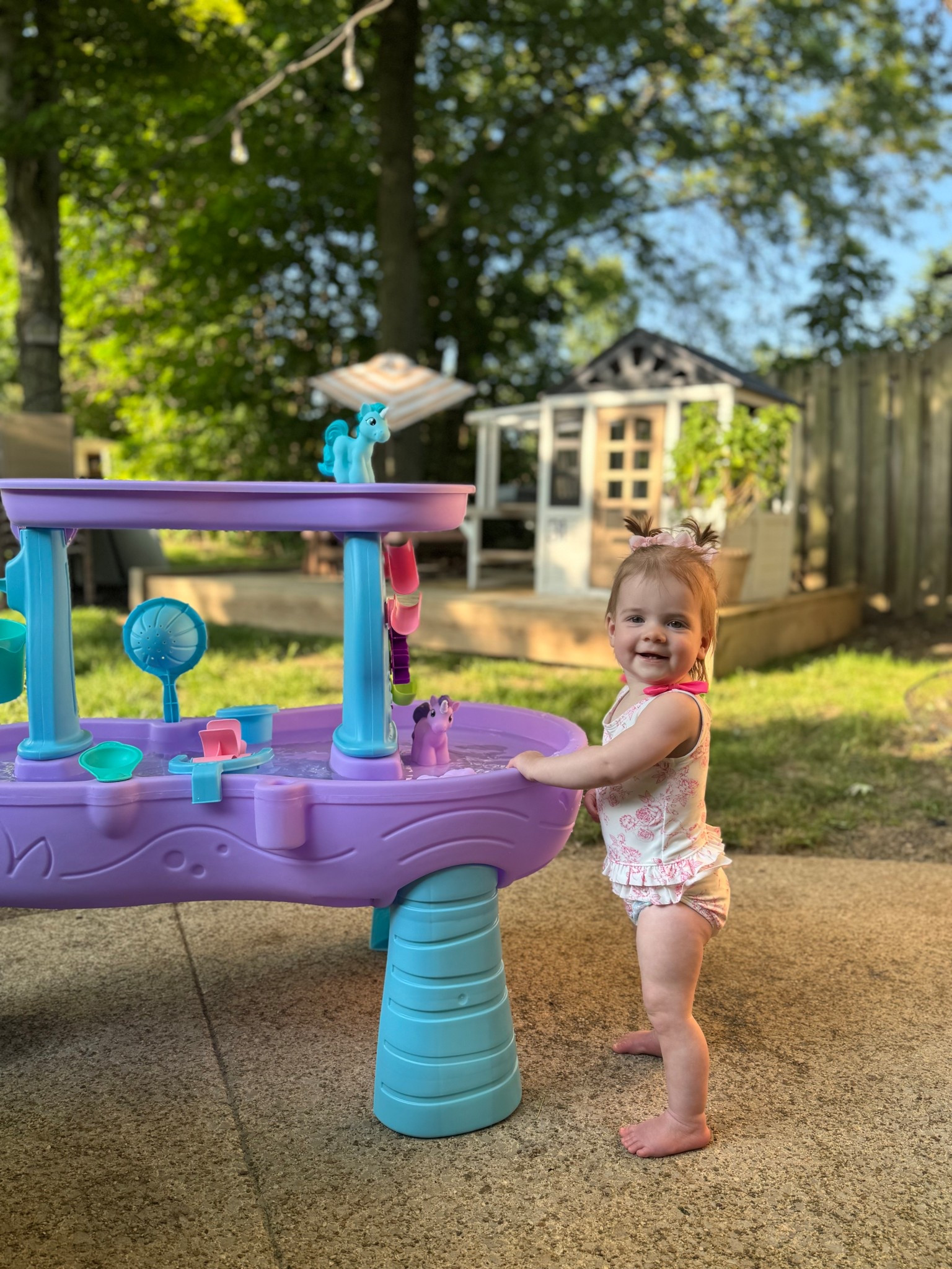 Why is she a toddler now 🥹🥹 she is getting so big!!!!!! Unicorn rain showers water table under $100 🩵💜🩵💜

Step2 water table, babygirl swimsuits, pink floral swimsuit, bow swimsuit, babygirl one piece 

#LTKKids #LTKSummerEdit #LTKFamily