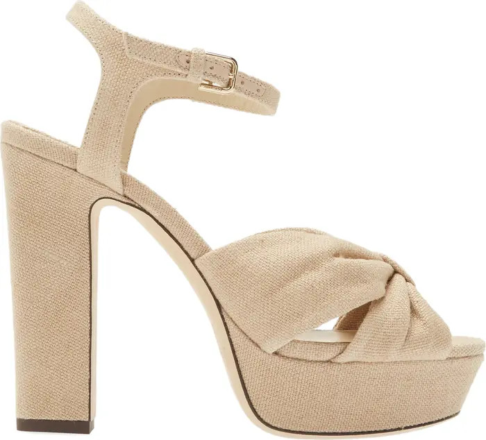 Heloise Linen Canvas Platform Sandal (Women) | Nordstrom