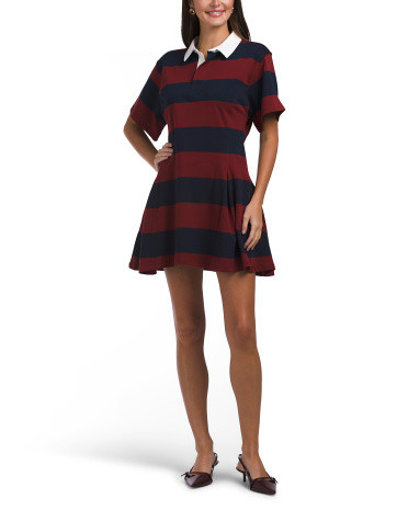 Striped Rugby Polo Mini Dress | TJ Maxx