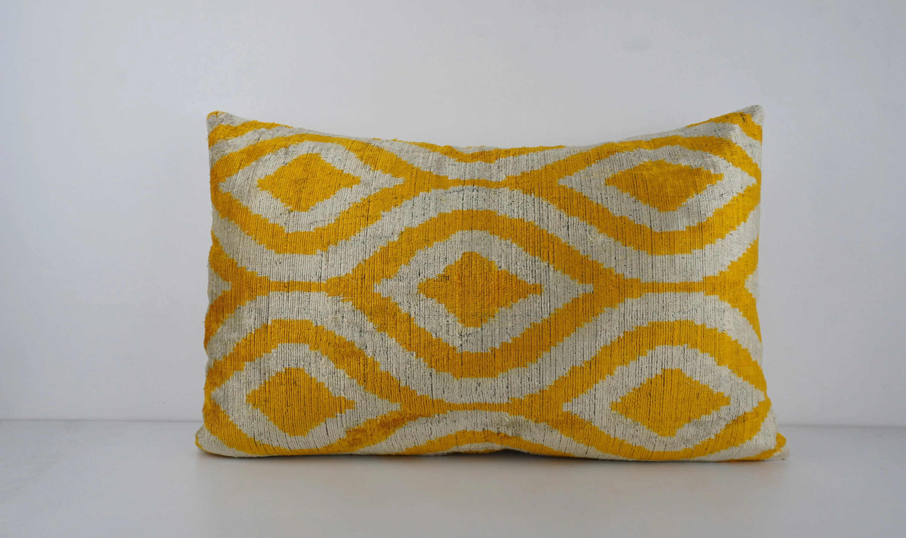 Ikat Velvet Pillow Cover, Handmade Silk Ikat Velvet Pillow , 16” x 24” | Etsy (Global)