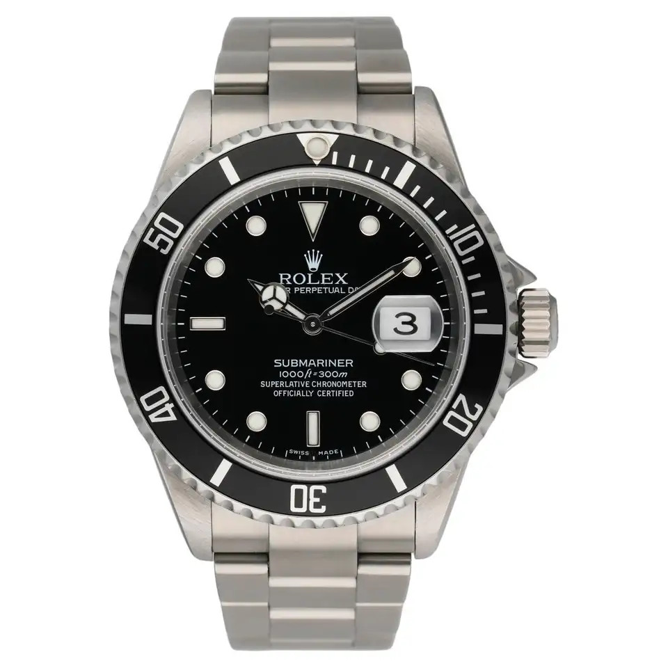 Rolex Oyster Perpetual Submariner 16610 Mens Watch | 1stDibs