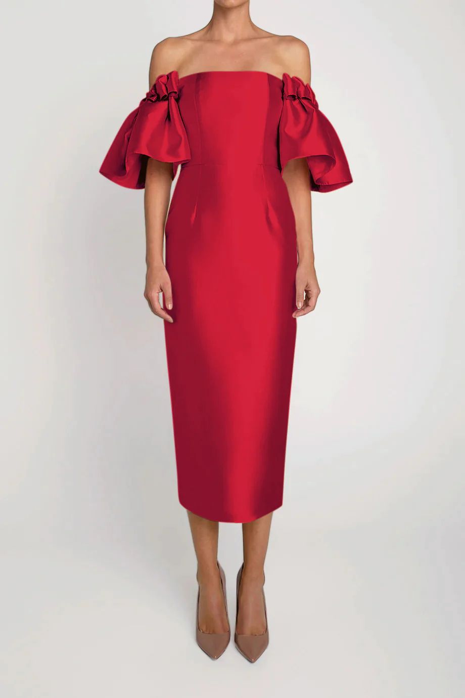 Poppy Silk and Wool Midi Dress | ALEXIA MARIA