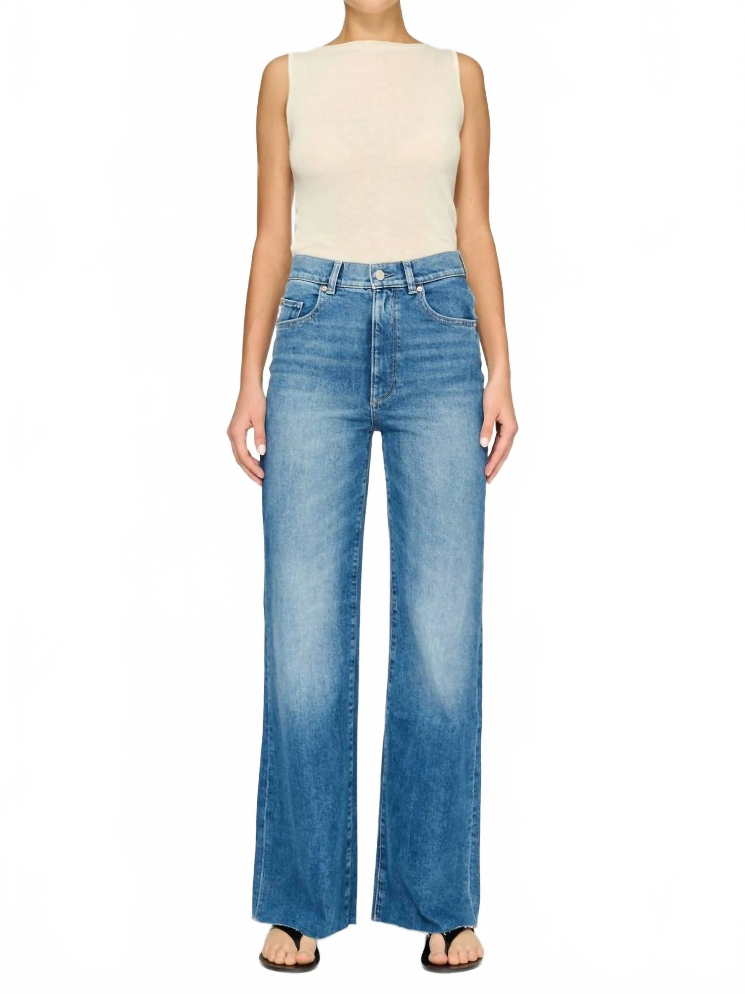 Hepburn Wide Leg High Rise Jeans In Driggs | Shop Simon