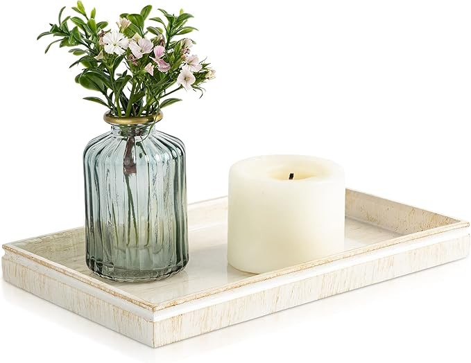 Rustic Luxe Decorative Coffee Table Tray - Decor Tray for Elegant Rustic Home Decor - Works as a ... | Amazon (US)