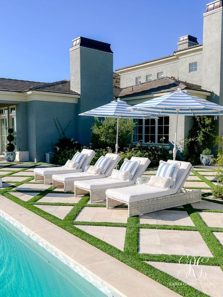 Our backyard lounge chairs are incredibly durable! We never cover them and keep them out year round. They still look amazing after 6 years. They are on sale right now along with everything else we have in our backyard. 
I sourced our exact throw pillows and a look for less. 

#LTKStyleTip #LTKSaleAlert #LTKHome