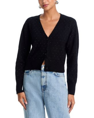 AQUA Beaded V Neck Cardigan - Exclusive  | Bloomingdale's Women | Bloomingdale's (US)