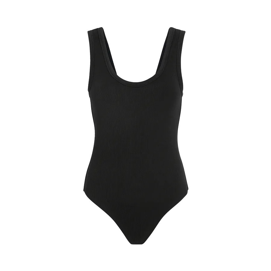 Ribbed Scoop Tank Bodysuit | nuuds