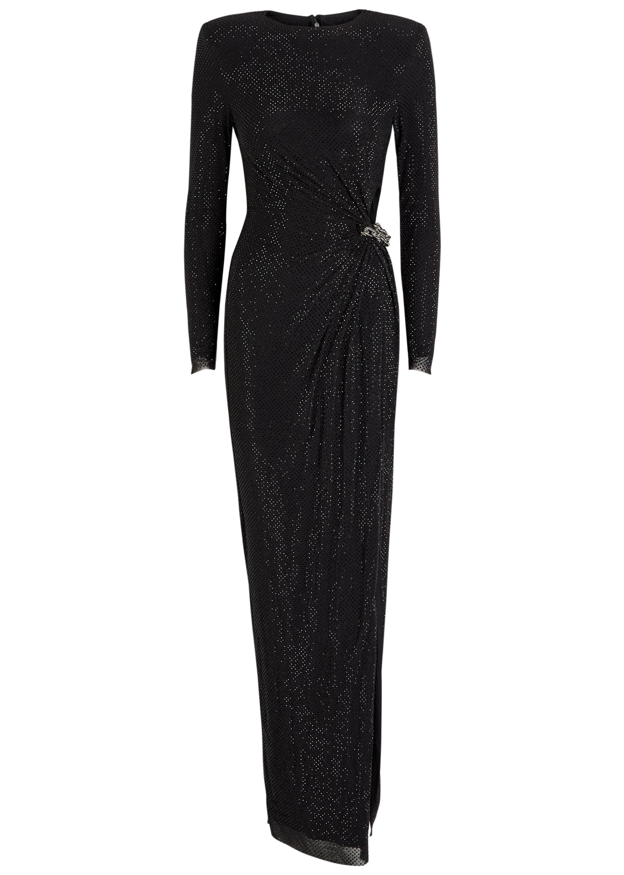 LD BLACK RHINESTONE MAXI DRESS_55786_BLAC | Harvey Nichols
