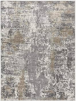 LUXE WEAVERS Euston Collection 7679 Grey 8x10 Abstract Area Rug | Amazon (US)