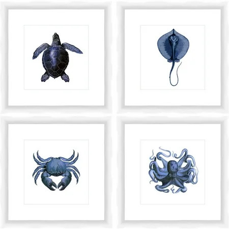 Sea Creatures 14" x 14" Wall Art | Walmart (US)