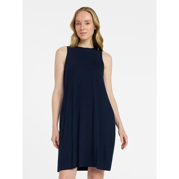 Time and Tru Women’s Sleeveless Knit Swing Dress, Sizes XS-XXXL | Walmart (US)