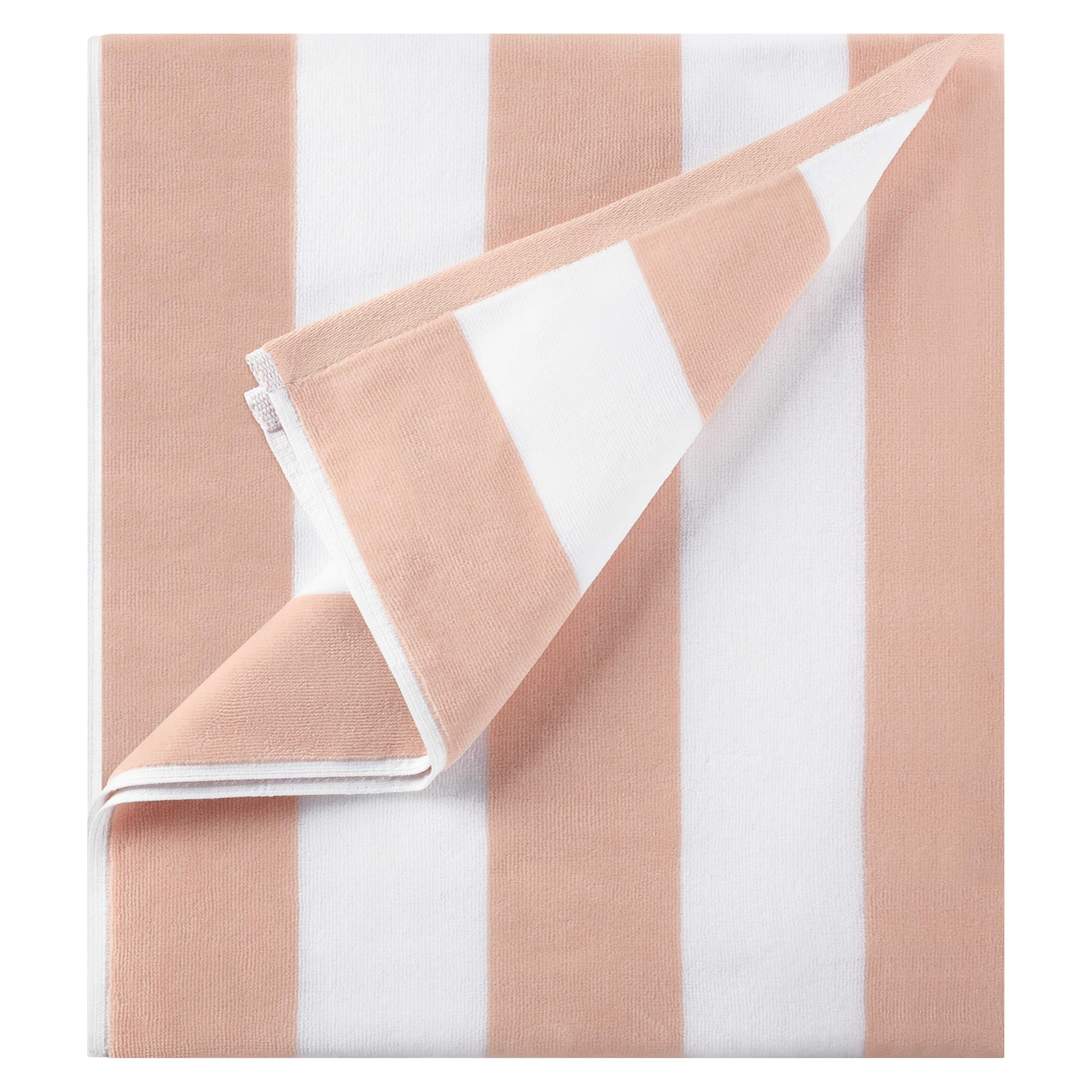 LULUHOME Large Oversized Beach Towel - Big Cotton Towel 36 x 70 Inch Striped Pool Towel, XL Caban... | Amazon (US)