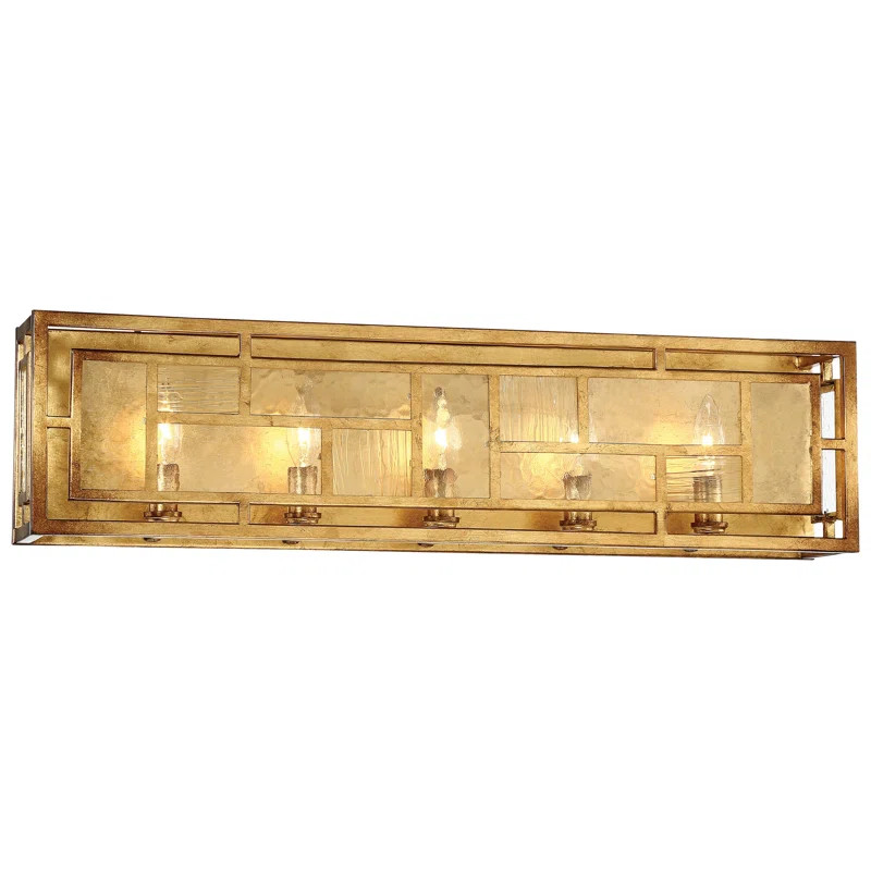 Edgemont Park 5 - Light Dimmable Pandora Gold Leaf Bath Bar | Wayfair North America