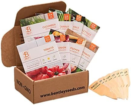 Bentley Seed Garden Variety Pack - Non-GMO Heirloom Vegetables - 8 Assorted Plant Seeds for Growi... | Amazon (US)