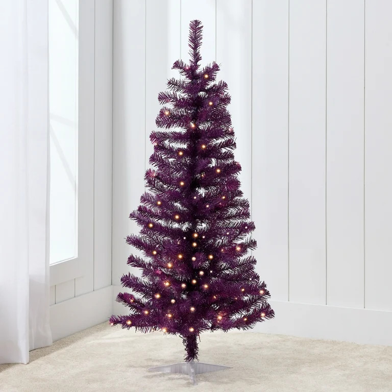 Best Choice Products 4ft Prelit Colored Christmas Tree, Artificial Tree Holiday Decor w/ LED Ligh... | Walmart (US)