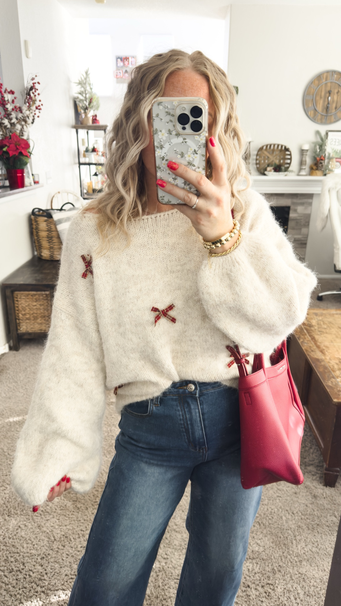 Cozy Holiday sweater with dark wash jeans, red handbag, and brown boots






Winter outfit
Winter fashion
Amazon winter outfits
Trending winter fashion 
 casual winter outfits | winter fashion | size 4-6 | cold weather outfits | winter outfit ideas | layering outfit for the cold| winter fashion 2025 | outfit inspo | outfit ideas | winter outfits amazon  | casual outfit Ideas  | Outfits | Amazon Casual Outfit | Cute casual outfits | Preppy Outfit 

#LTKHoliday #LTKFindsUnder50 #LTKPetite
