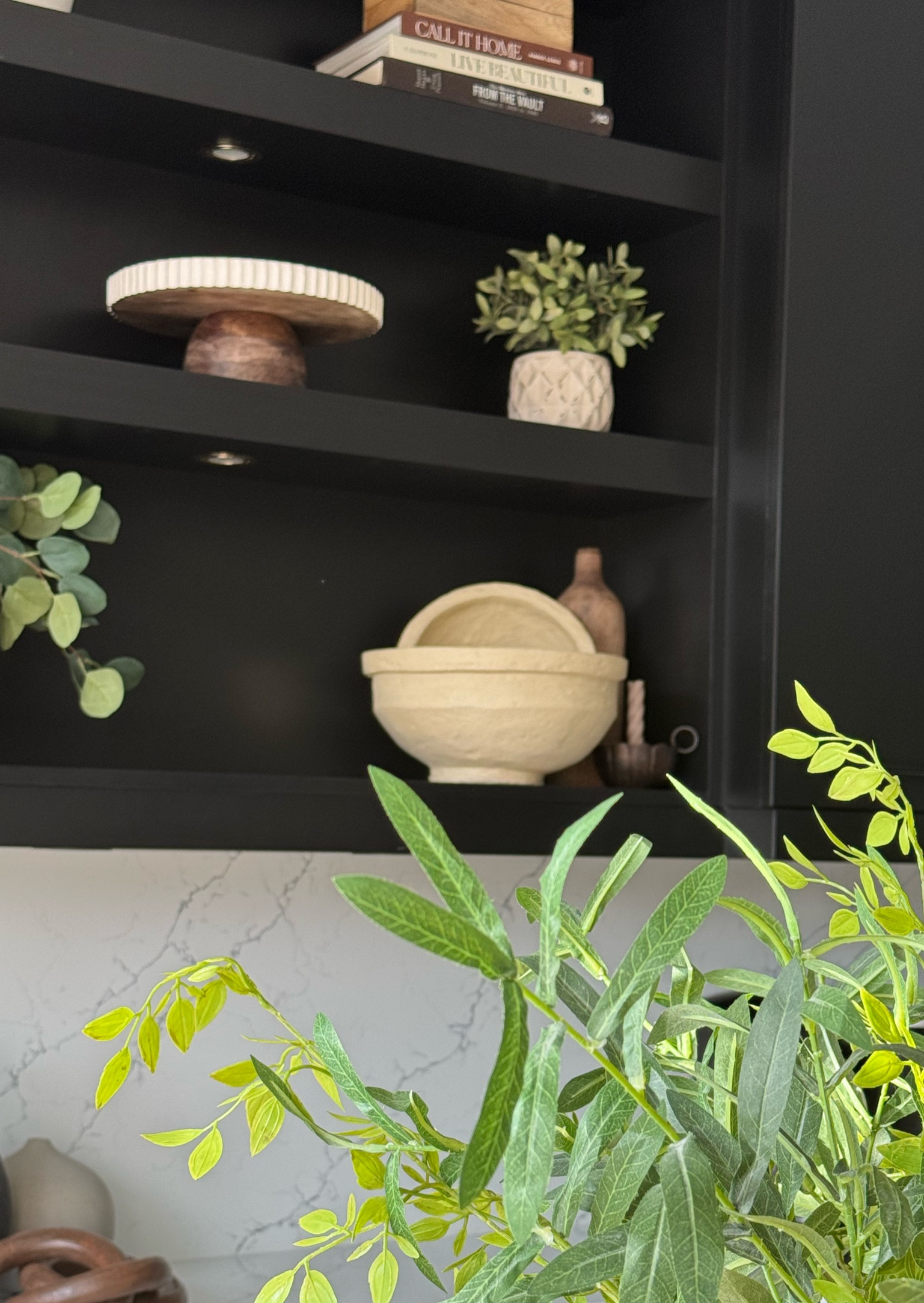 Morning views of my kitchen shelf styling - and of course my paper mache bowls from @luxebco. Perfect !

#LTKHome #LTKSeasonal