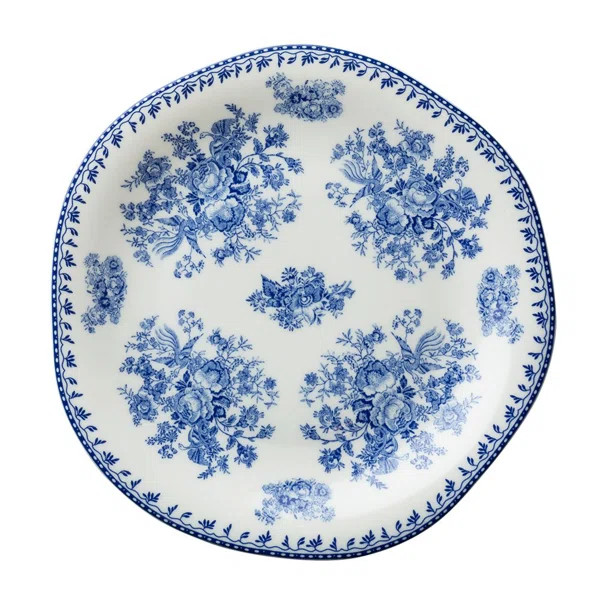 Lancaster Blue Plate 8 In By Luzerne (Case Of 24) (Porcelain) | Wayfair North America